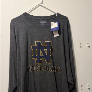 Champion Gray Notre Dame Long Sleeve Tee